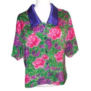 Victoria's Secret Vintage Floral Pajama Top Size Small